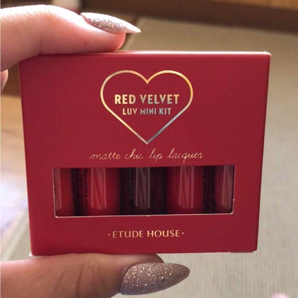 レッドベルベット ラブミニキット/ETUDE/リップグロスを使ったクチコミ(2枚目)