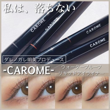 ウォータープルーフ リキッドアイライナー ナチュラルブラウン/CAROME./リキッドアイライナーを使ったクチコミ（1枚目）