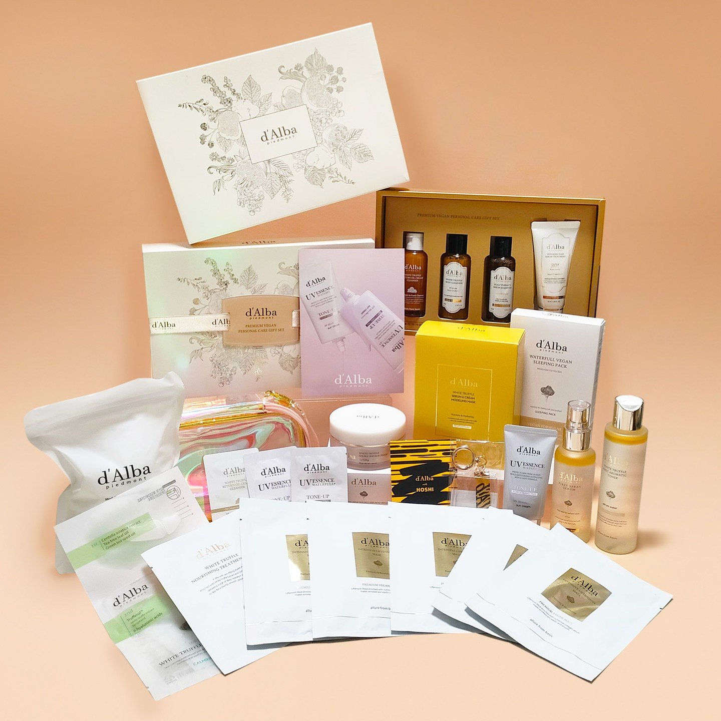 本日のお届け物📦

メガ割ライブショッピング
d'Alba
🧡プレミアムホームケアセット
　（リフテンション+パープル）
　・モデリングマスク×4
　・ホワイトトリュフファーストセラム
　・リフテンションマスク×4
　・トーンアップサン