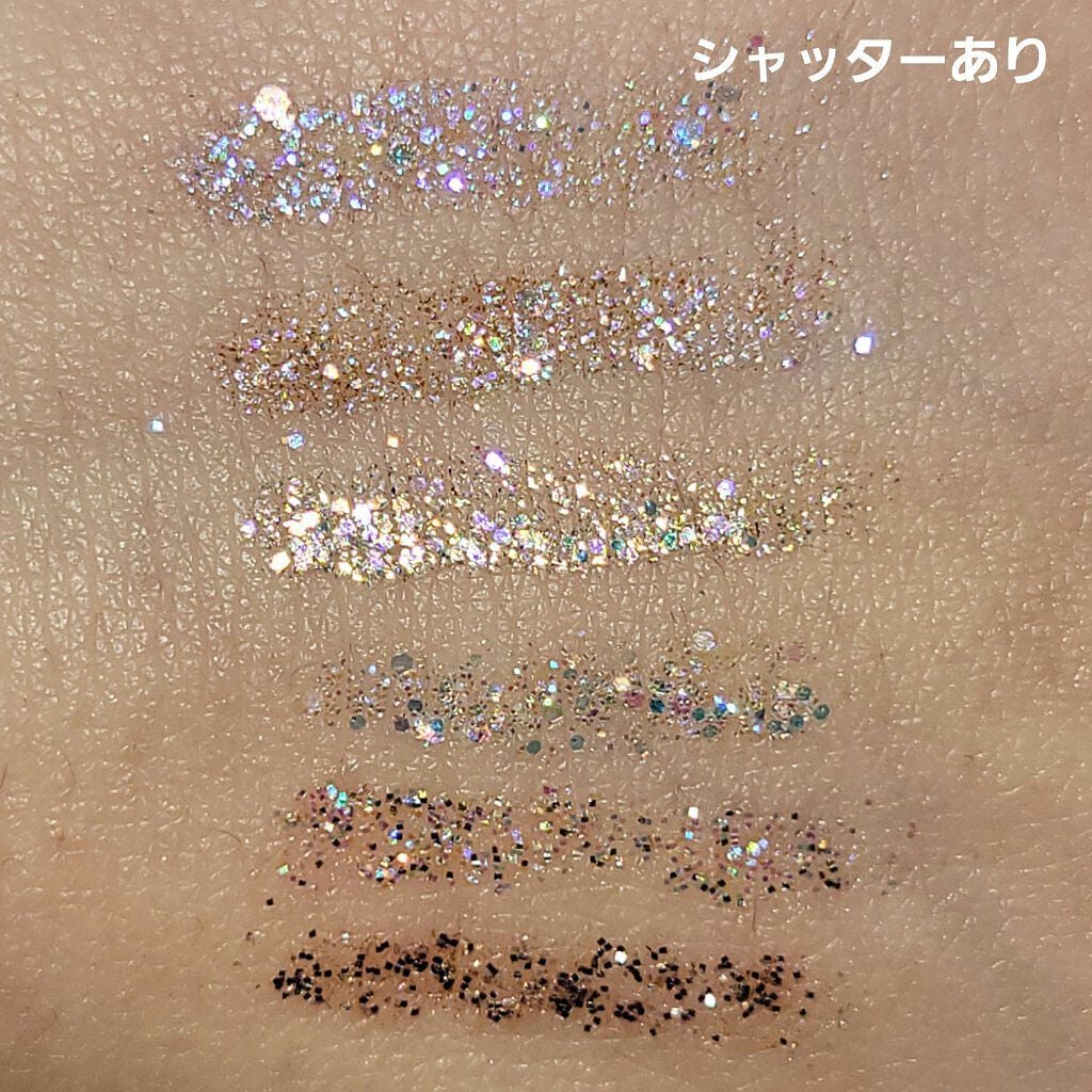 リキッド グリッター シャドウ/rom&nd/グリッターを使ったクチコミ(3枚目)