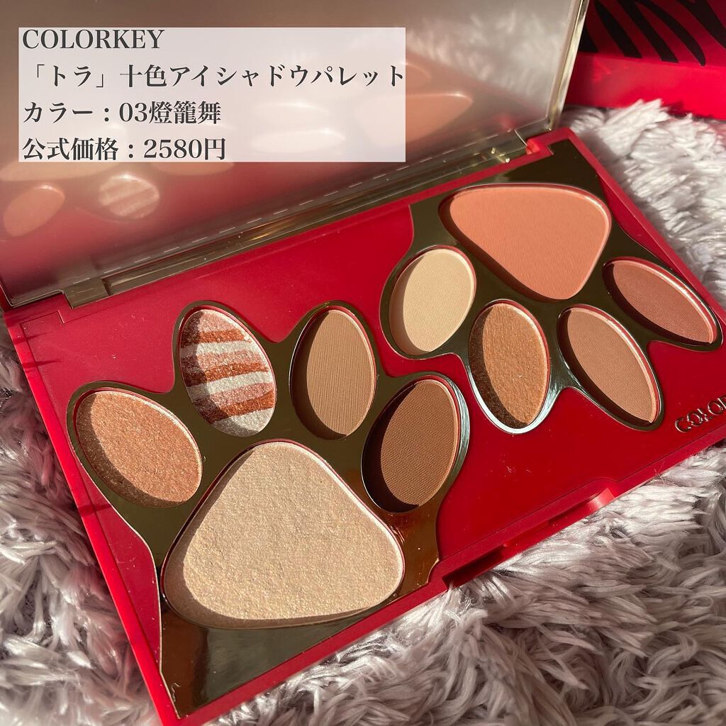 トラ十色アイシャドウパレット/COLORKEY/アイシャドウパレットを使ったクチコミ（2枚目）