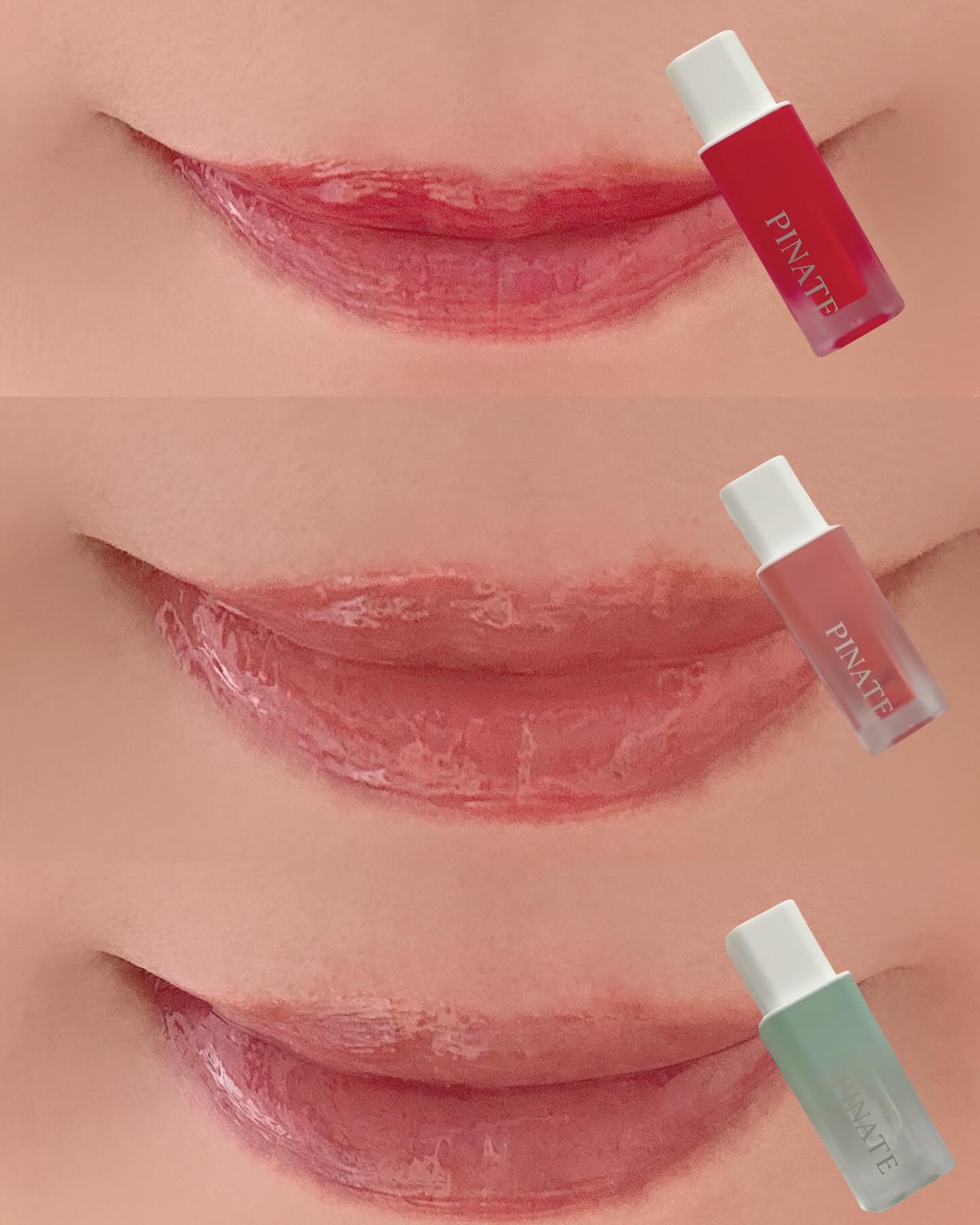 ナチュラルブルームリップオイルセラム 3色セット/PINATE/リップグロスを使ったクチコミ（3枚目）