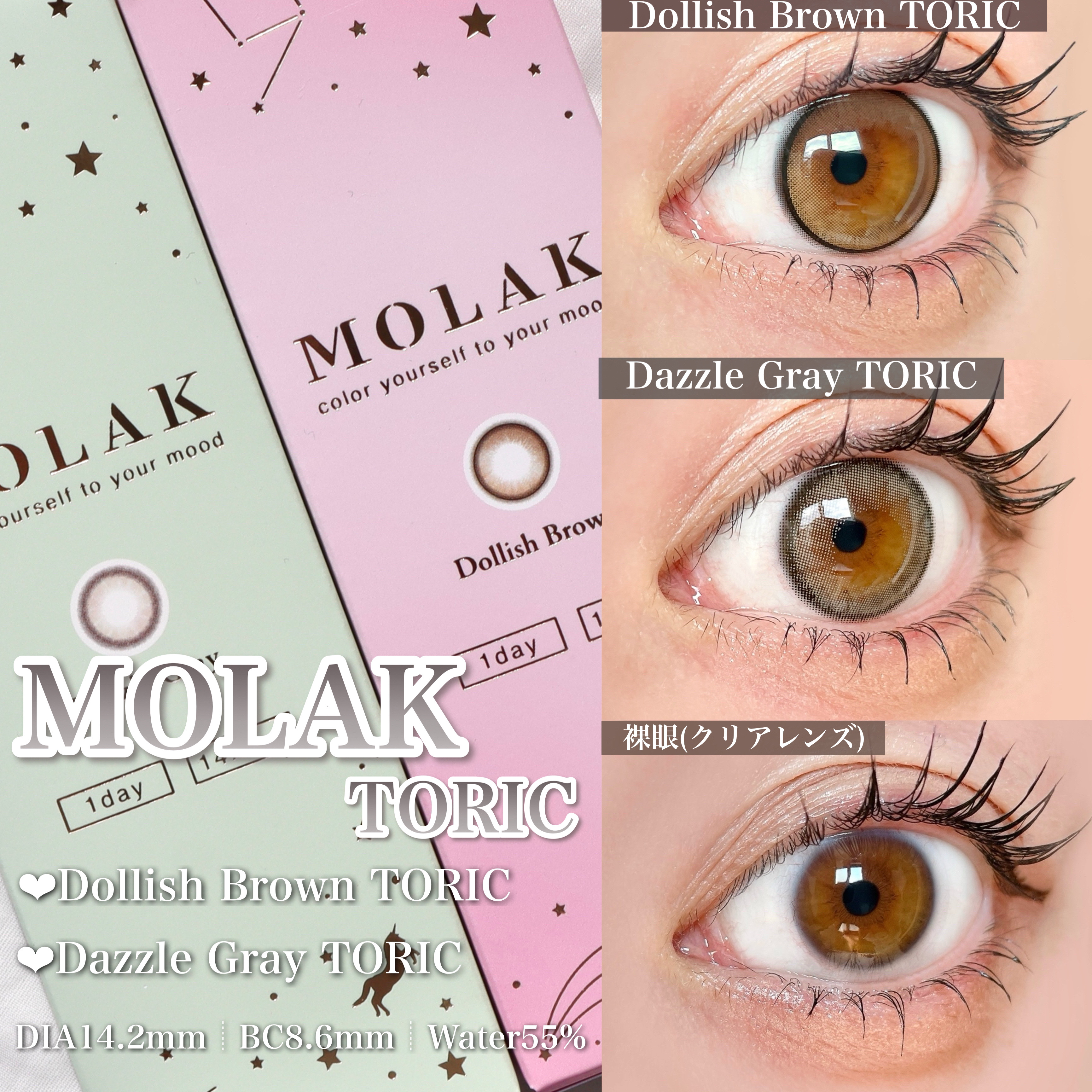 MOLAK TORIC 1day/MOLAK/ワンデー（１DAY）カラコンを使ったクチコミ（2枚目）