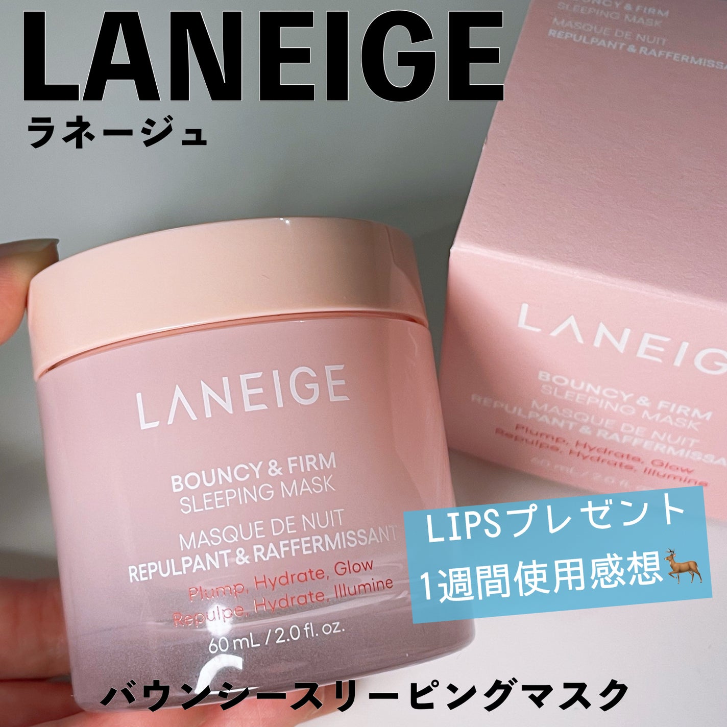 バウンシースリーピングマスク/LANEIGE/フェイスクリームを使ったクチコミ(1枚目)