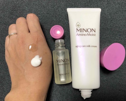 アミノモイスト エイジングケア ミルククリーム/ミノン/フェイスクリームを使ったクチコミ(3枚目)