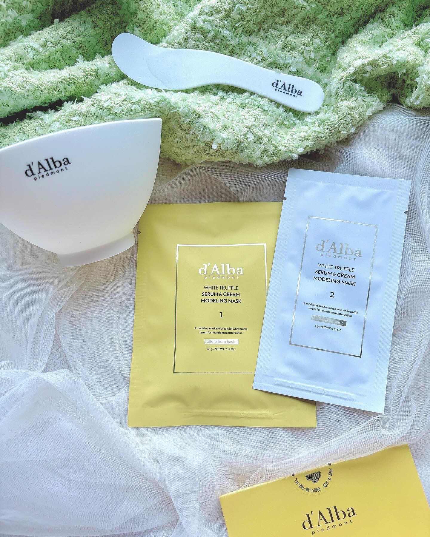 WHITE TRUFFLE SERUM & CREAM MODELING MASK/ダルバ/その他スキンケアを使ったクチコミ（3枚目）