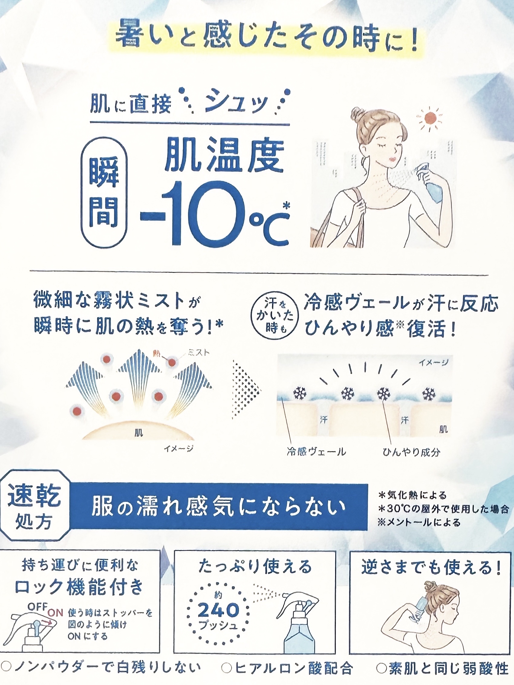 冷ハンディミスト リフレッシュサボンの香り/ビオレ/デオドラント・制汗剤を使ったクチコミ（2枚目）