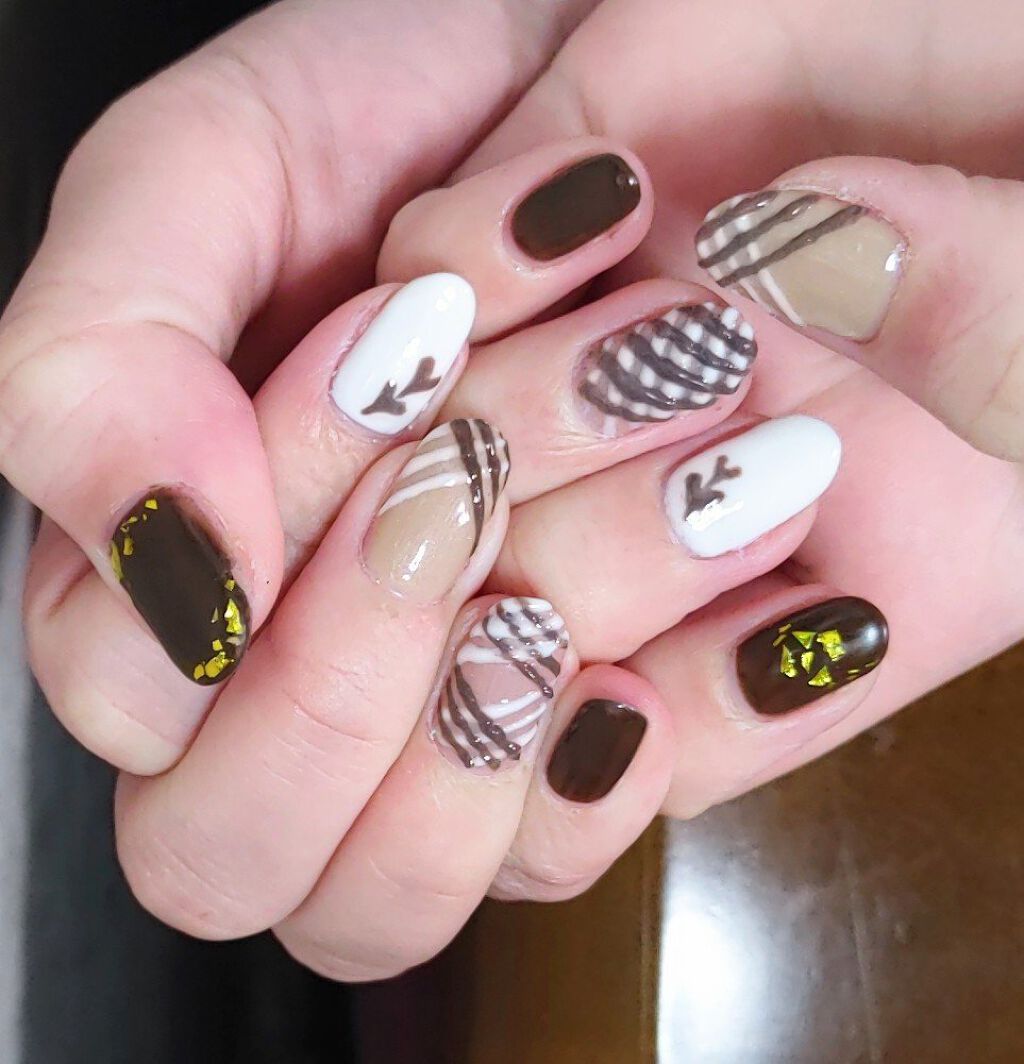 #セルフネイル,#バレンタインネイルのネイルデザイン