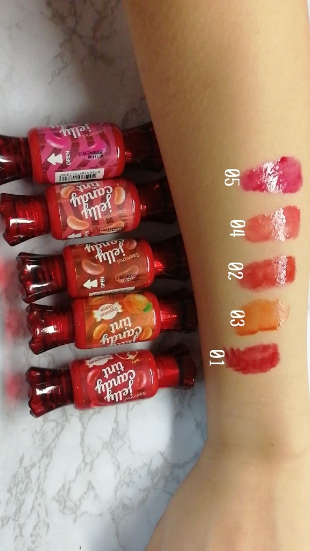 ジェリー キャンディー ティント/the SAEM/リップティントを使ったクチコミ（3枚目）