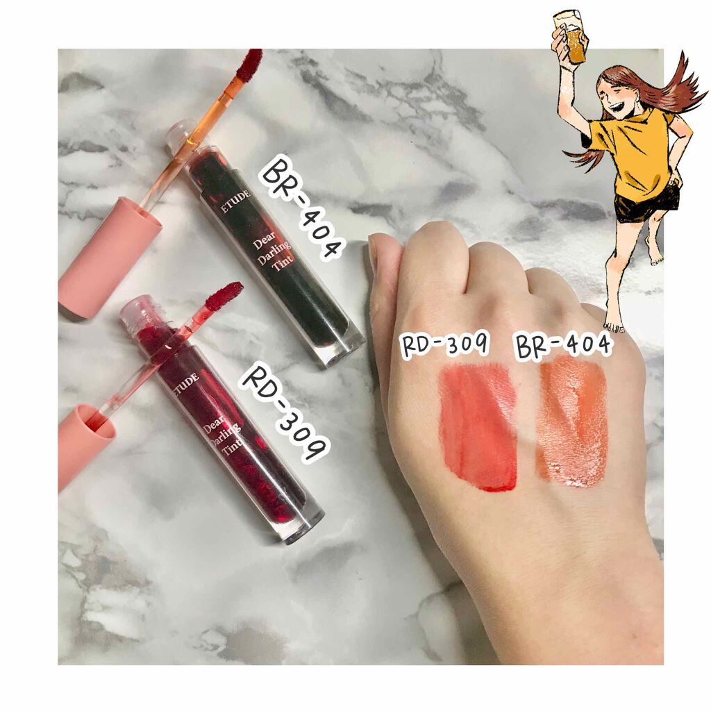 ディアダーリン ウォータージェルティント/ETUDE/リップティントを使ったクチコミ（3枚目）