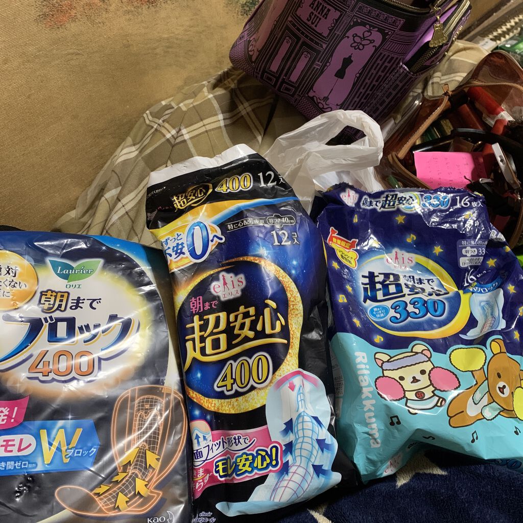 しあわせ素肌 特に多い夜用350羽つき/ロリエ/ナプキンを使ったクチコミ（1枚目）