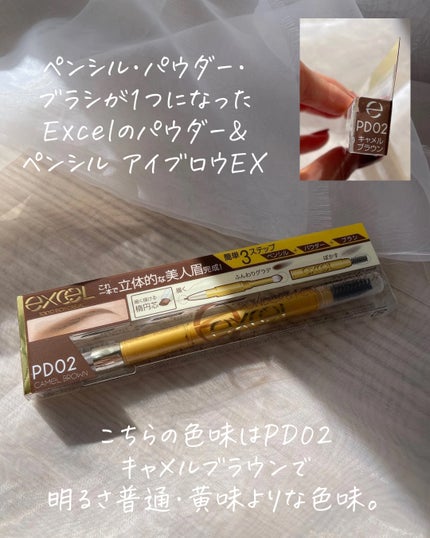 パウダー&ペンシル アイブロウEX PD02 キャメルブラウン パウダー&ペンシル アイブロウEX PD02 キャメルブラウン