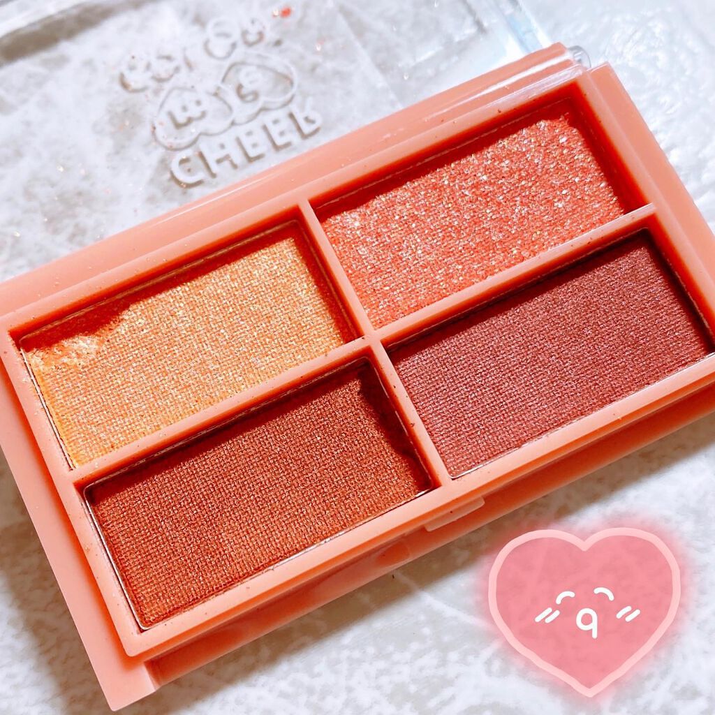 CHEER me COLOR アイシャドウ/セリア/アイシャドウパレットを使ったクチコミ(5枚目)