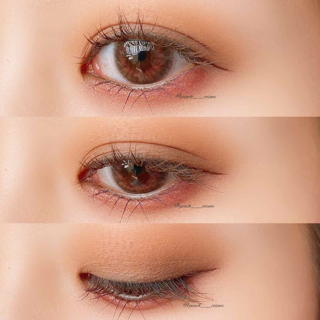 ミニエアリーディップパウダー 02 可憐PINK/Fujiko/単色アイシャドウを使ったクチコミ（3枚目）