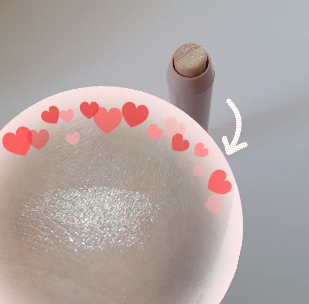 デュアル カラー スティック SV-01（ピンキッシュシルバー）/DAISY DOLL by MARY QUANT/スティックアイシャドウを使ったクチコミ（2枚目）