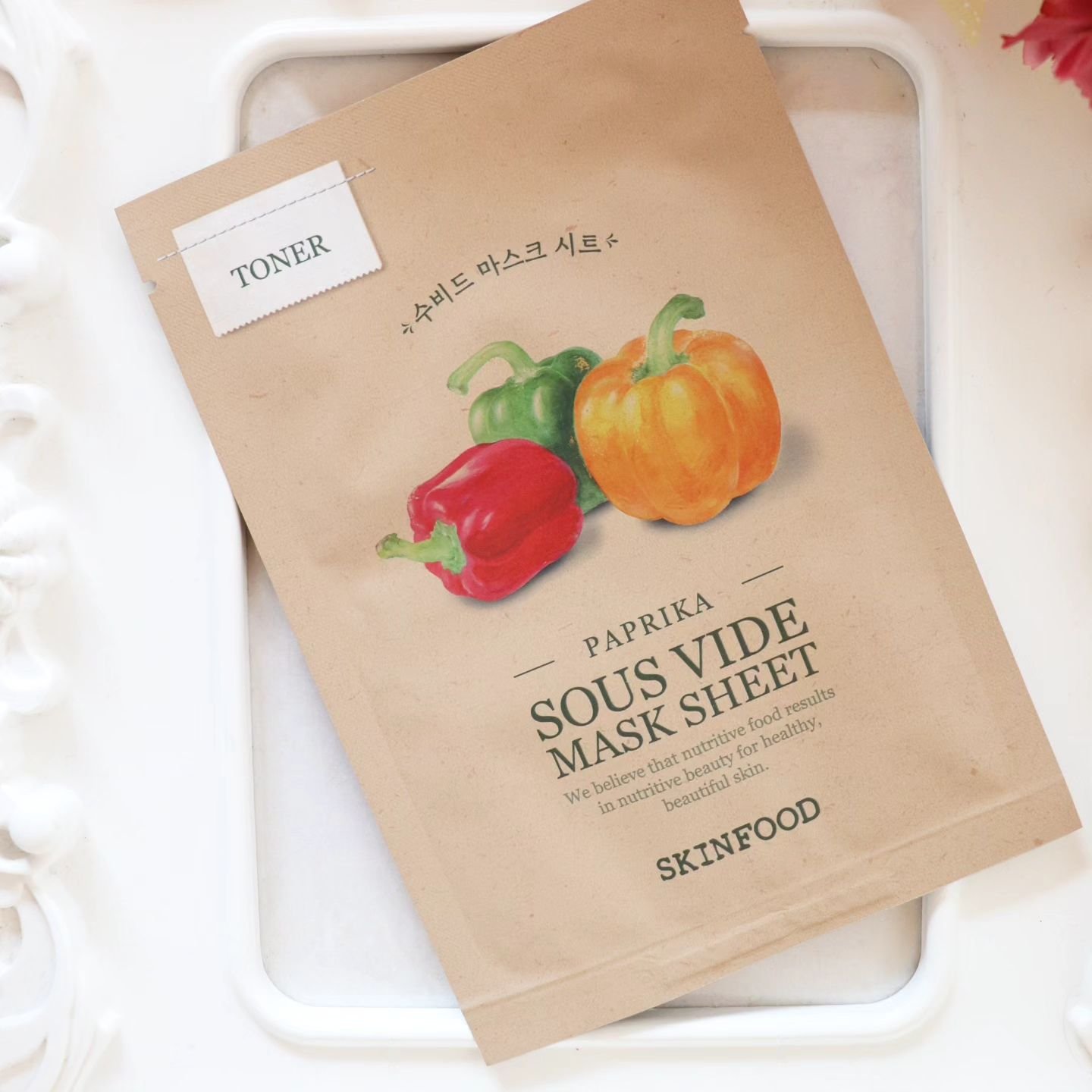 スーヴィッド マスクシート パプリカ/SKINFOOD/シートマスク・パックを使ったクチコミ（1枚目）