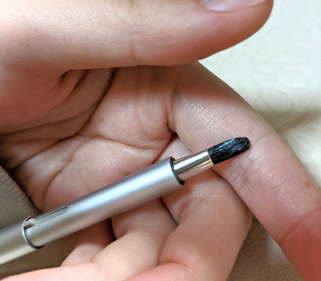 リップブラシ・小/無印良品/メイクブラシを使ったクチコミ（2枚目）