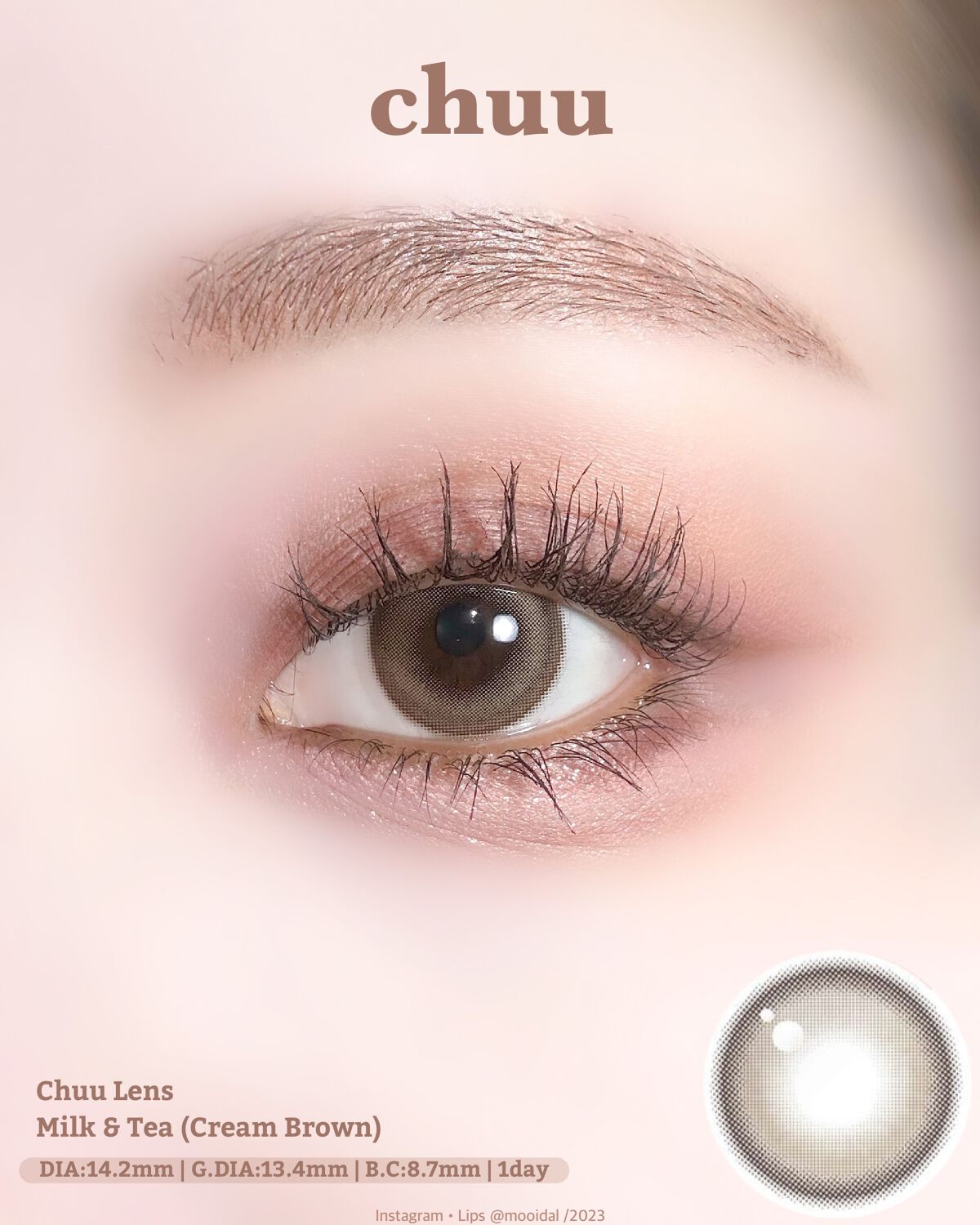 chuuLENS Milk&Tea 1day/chuu LENS/ワンデー（１DAY）カラコンを使ったクチコミ（1枚目）