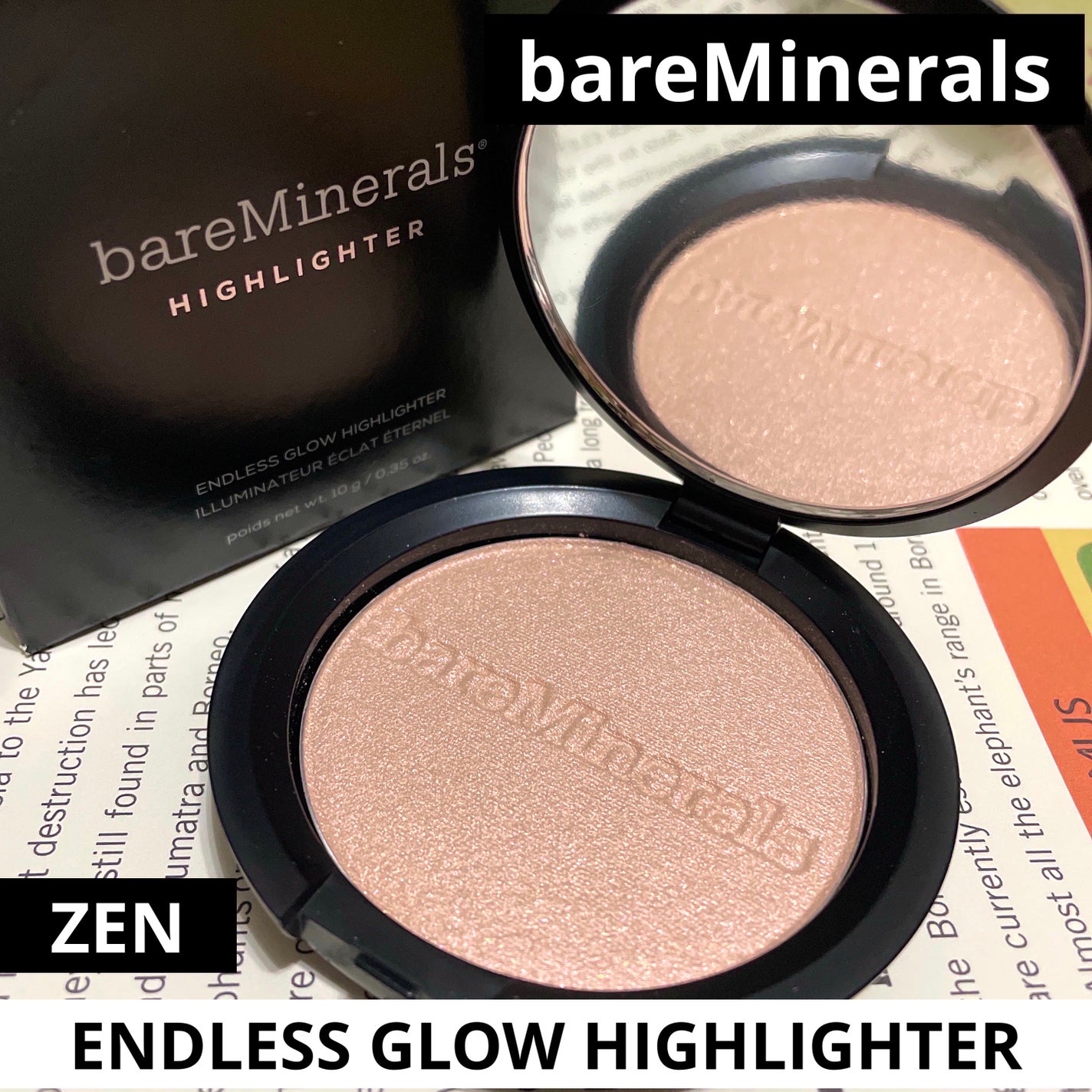 エンドレス グロー ハイライター/bareMinerals/パウダーハイライトを使ったクチコミ(1枚目)