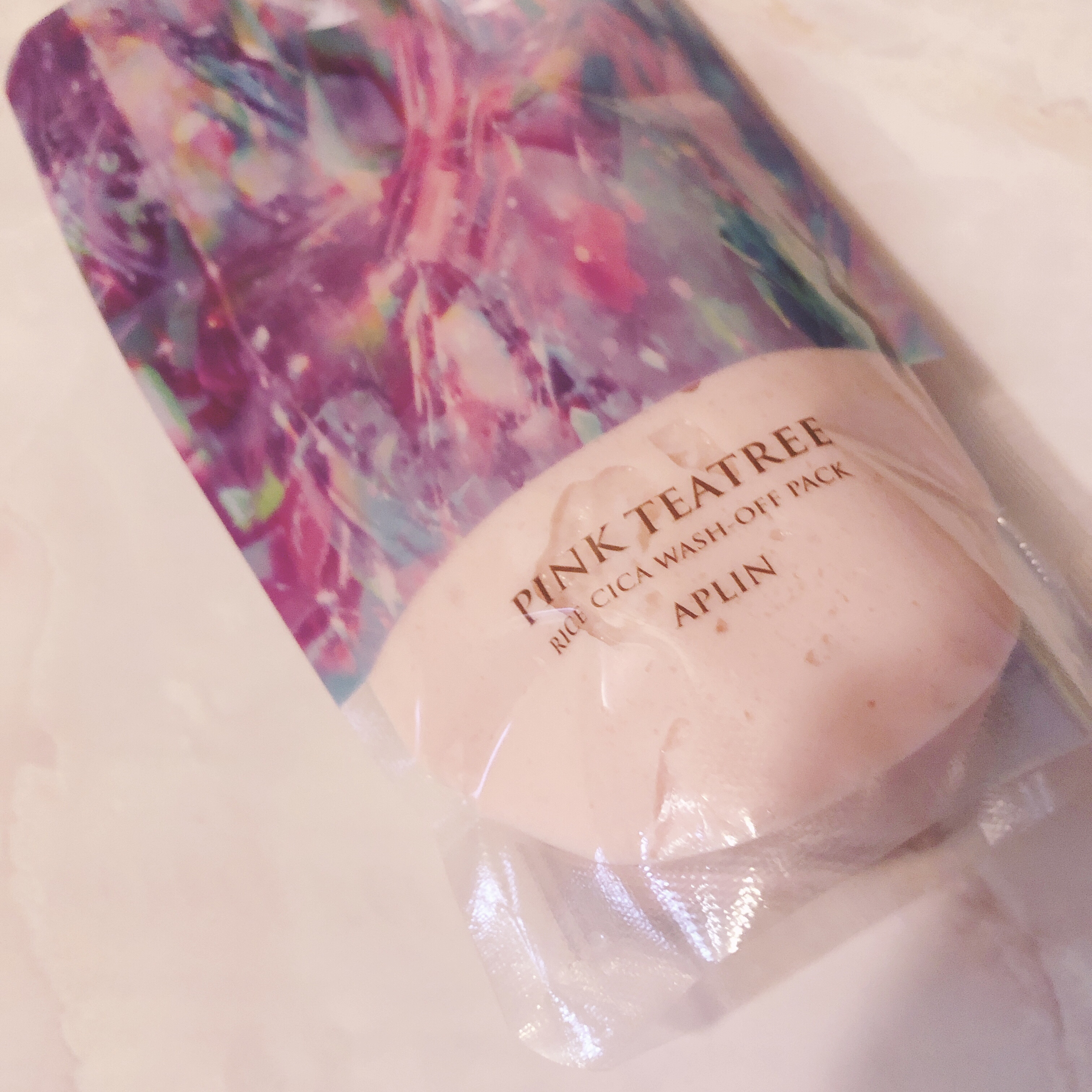 ピンクティーツリーライスシカウォッシュオフパック/APLIN/洗い流すパック・マスクを使ったクチコミ（2枚目）