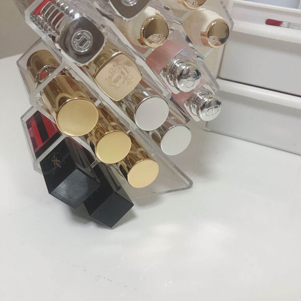 ののの on LIPS 「コスメ収納02前回に続きリップ収納です💄デパコスとか高級感のあ..」(1枚目)