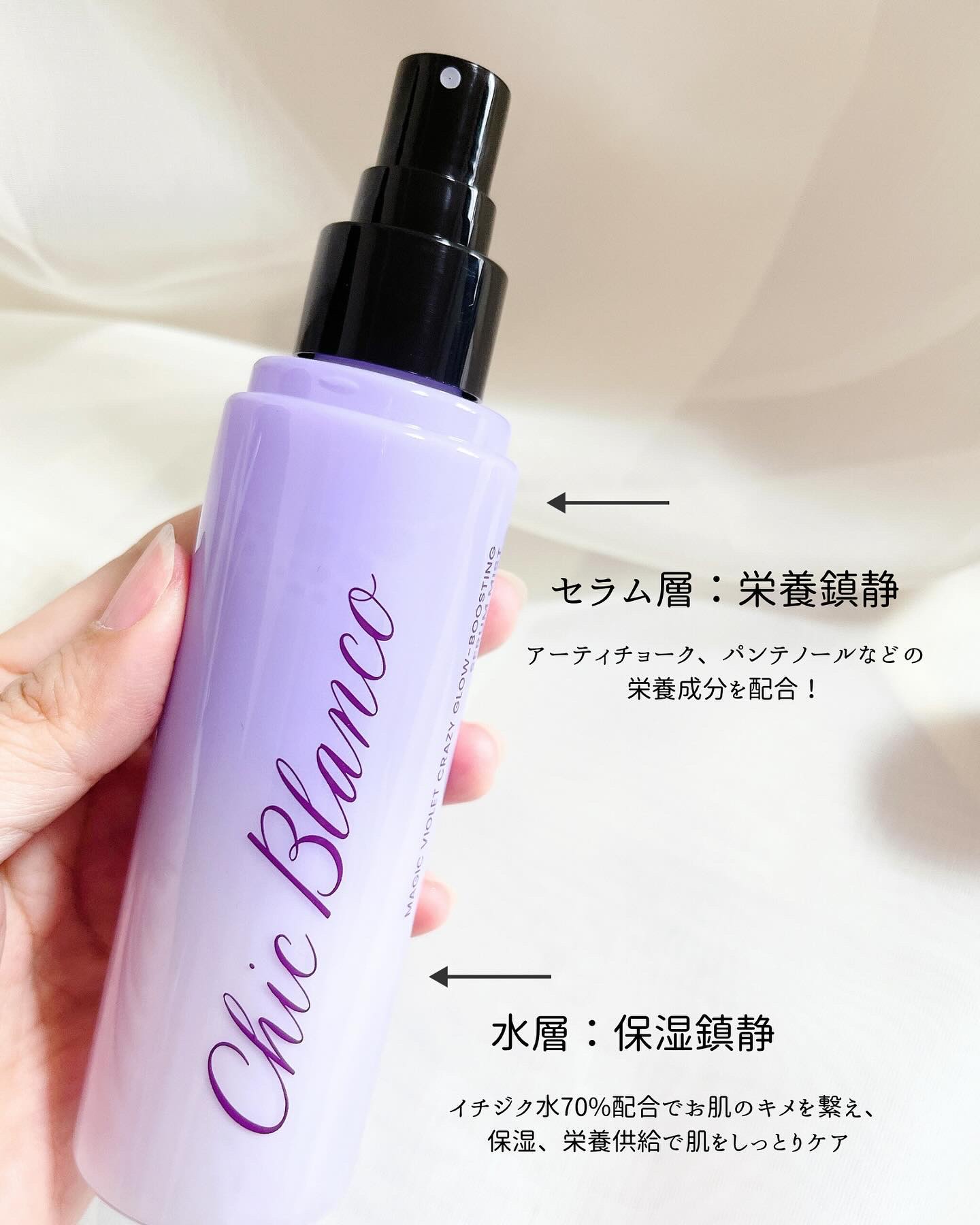 オーロラセラムミスト/Chic Blanco/ミスト状化粧水を使ったクチコミ（2枚目）