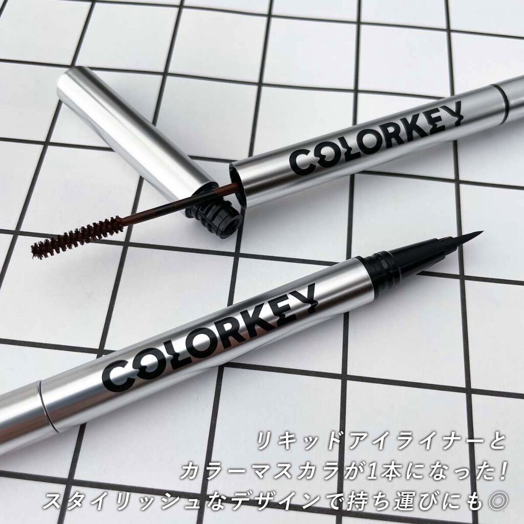 デュアルエンドアイライナー ロングマスカラ/COLORKEY/マスカラを使ったクチコミ（3枚目）