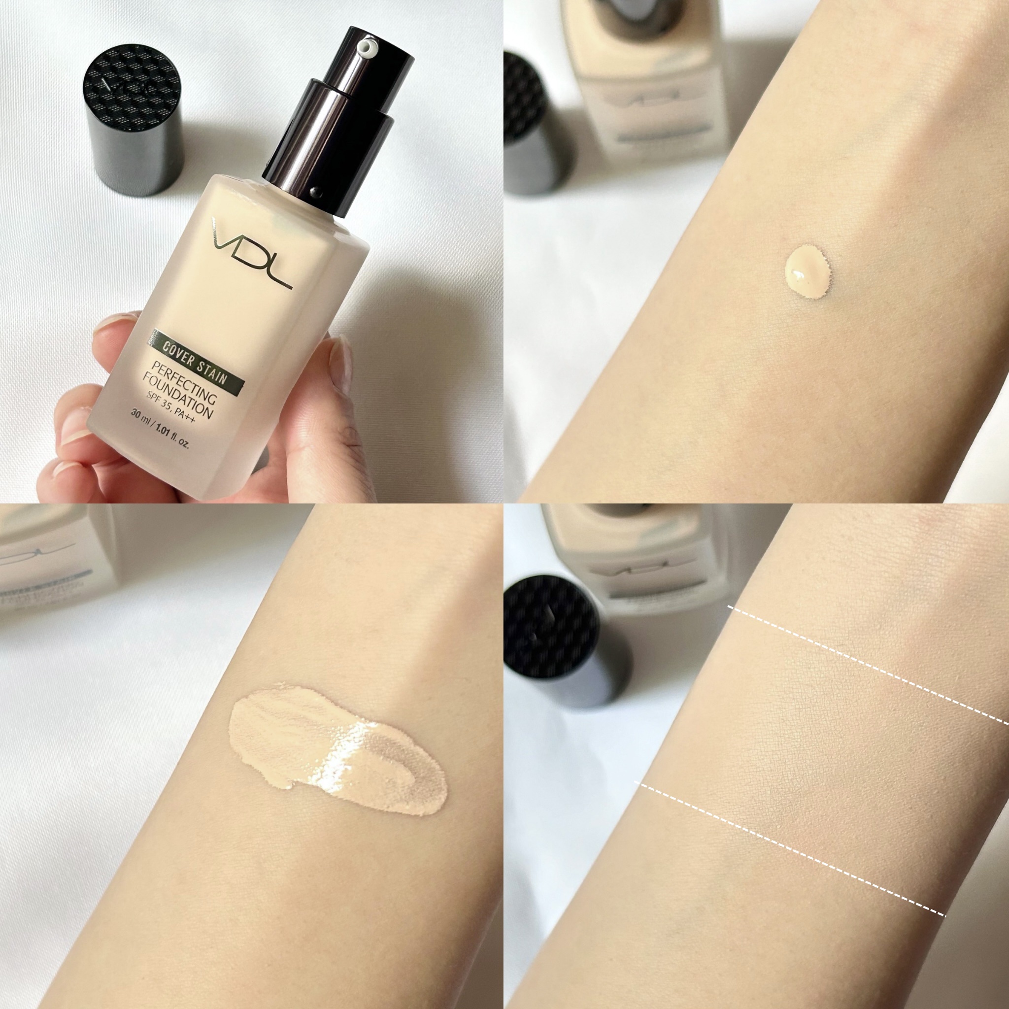 カバーステイン パーフェクティング ファンデーション A02 ナチュラルオークル01/VDL/リキッドファンデーションを使ったクチコミ（3枚目）