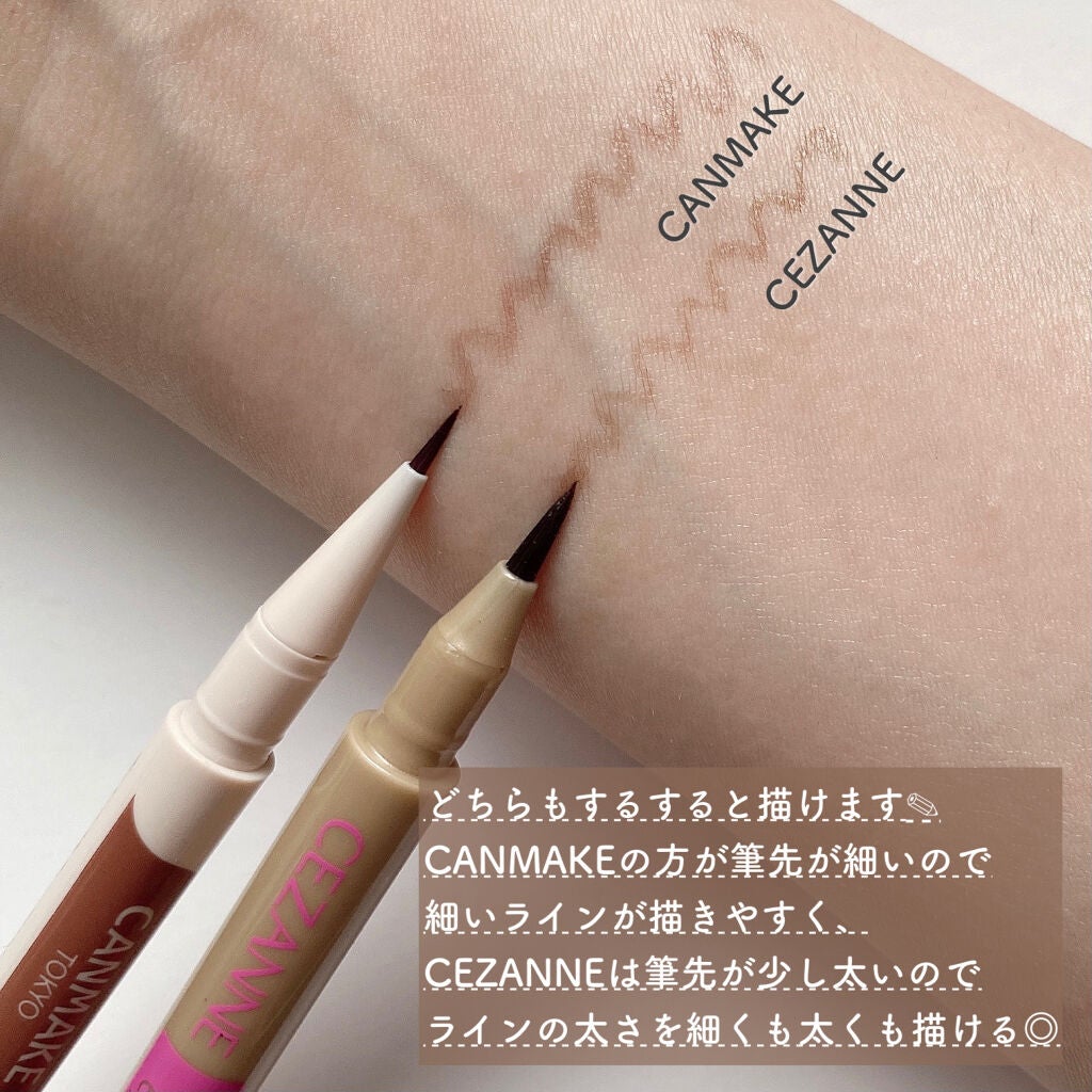 描くふたえアイライナー/CEZANNE/リキッドアイライナーを使ったクチコミ(5枚目)