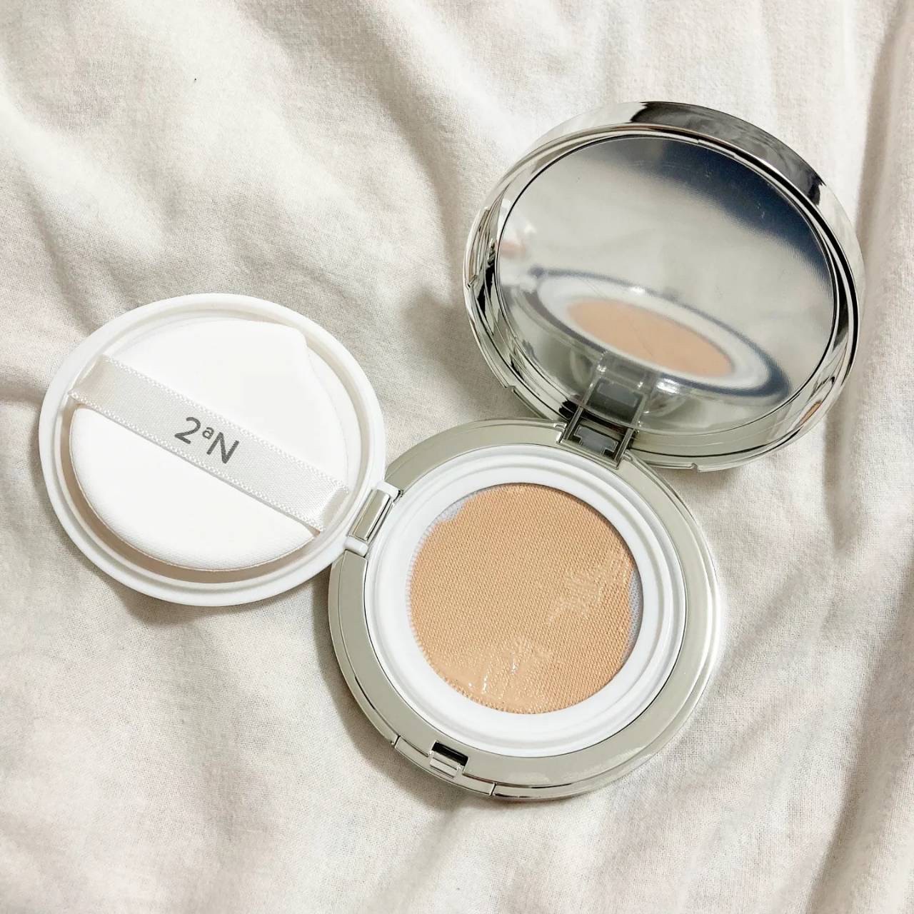 グリーミングテンションパクト 21 ライトベージュ 本体/2aN/クリーム・エマルジョンファンデーションを使ったクチコミ（3枚目）