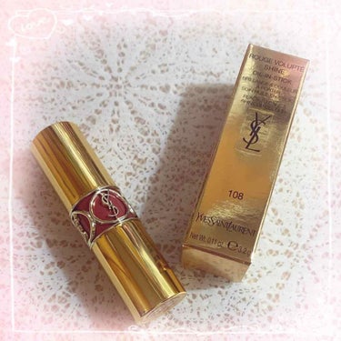 💋YSL  ルージュ ヴォリュプテ シャイン💋
                           限定No.108

イブサンローランの☆のやつ目当てに行って見ていたのですが「こちらの方が限定でお似