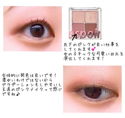 リアルアイハンディパレット/espoir/アイシャドウパレットを使ったクチコミ(3枚目)