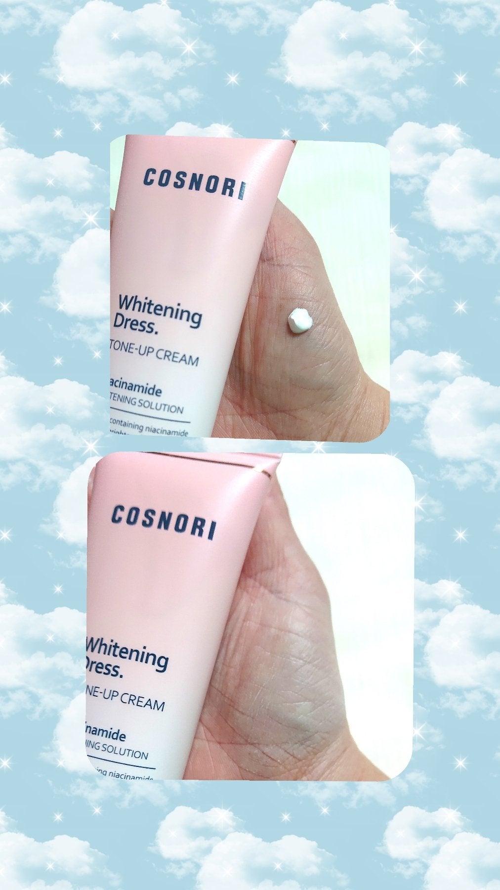 ホワイトニングドレストーンアップクリーム/COSNORI/化粧下地を使ったクチコミ(2枚目)