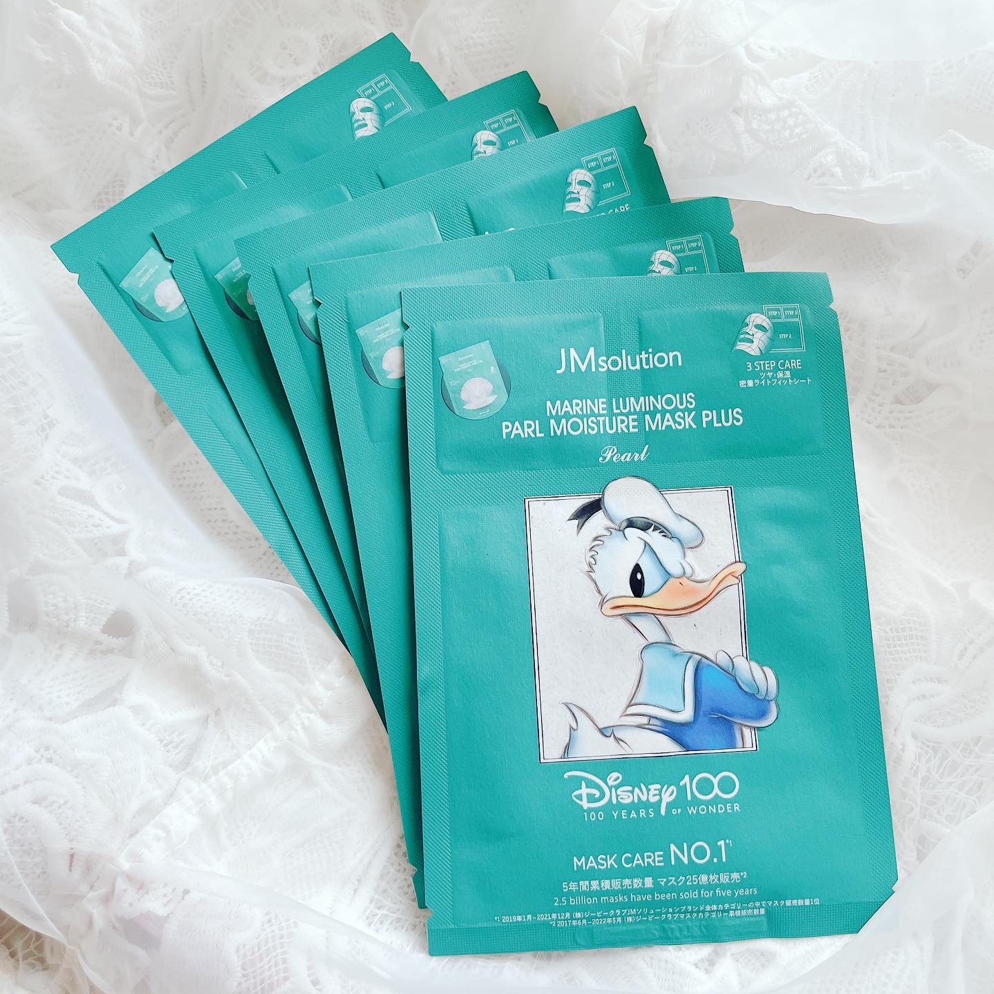 ディズニー100周年記念フェイスマスク マリンルミナスパールモイスチャー シートマスクプラス 真珠エキス/JMsolution-japan edition-/シートマスク・パックを使ったクチコミ（2枚目）