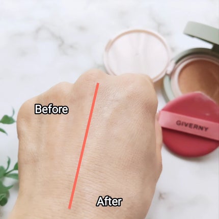 ジヴェルニー 密着カバークッション/GIVERNY/クッションファンデーションを使ったクチコミ(8枚目)