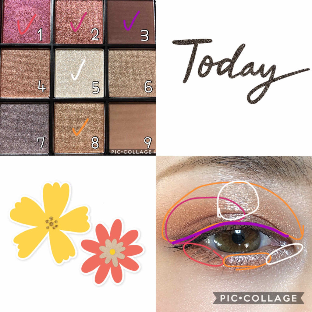 UR GLAM　BLOOMING EYE COLOR PALETTE/U R GLAM/アイシャドウパレットを使ったクチコミ（3枚目）