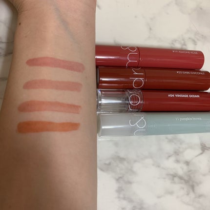 ジューシーラスティングティント/rom&nd/リップティントを使ったクチコミ(4枚目)