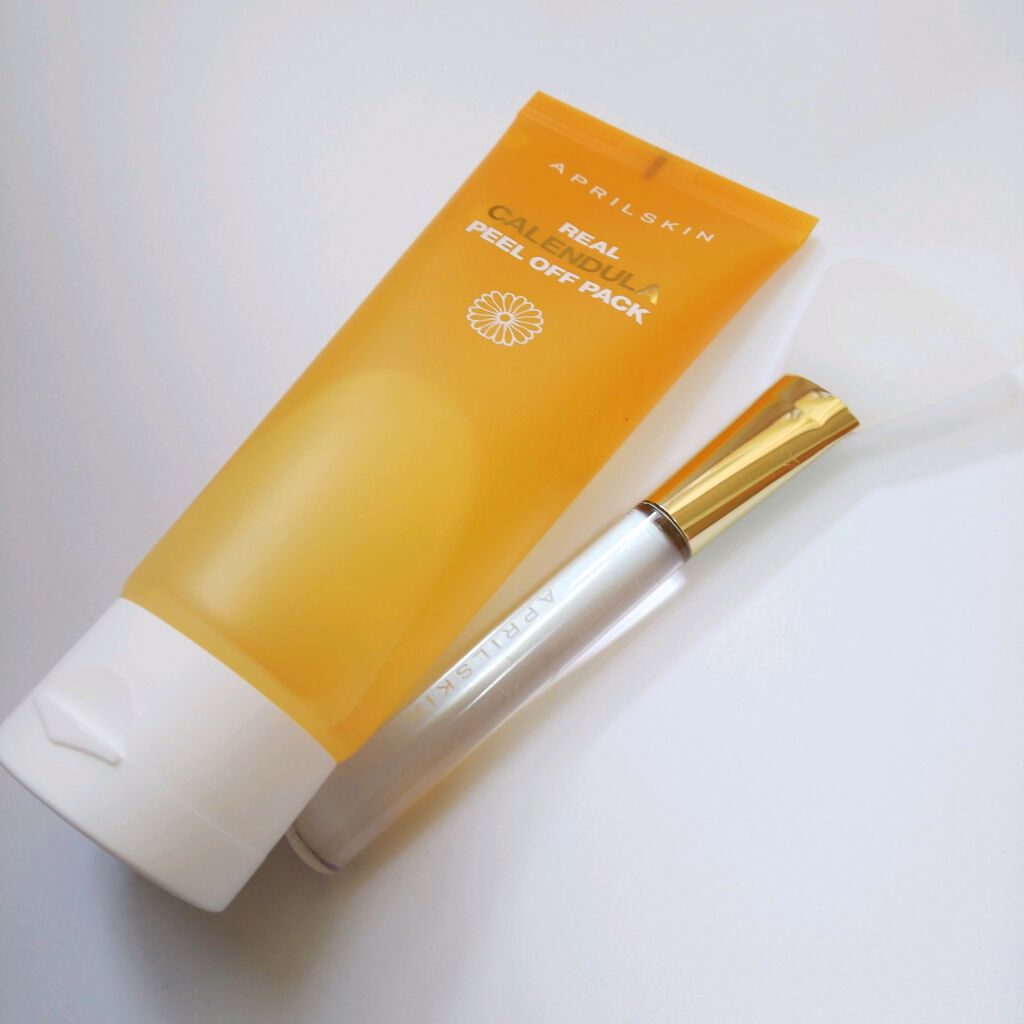 リアルカレンデュラピールオフパック/APRILSKIN/ピーリングを使ったクチコミ（2枚目）