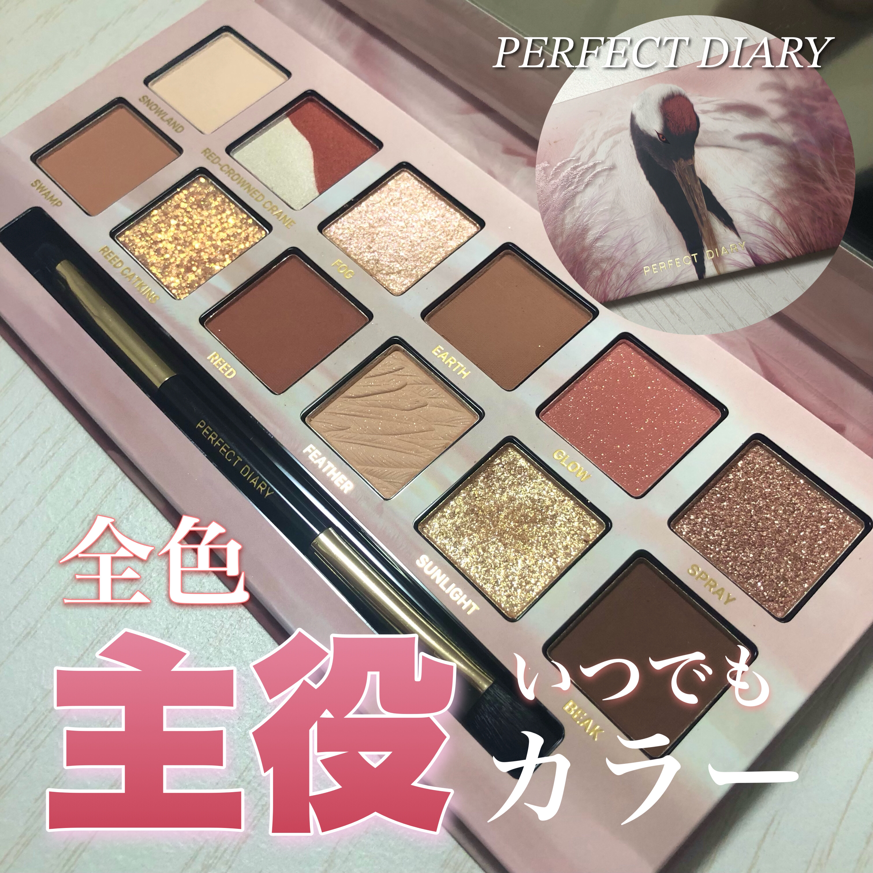 エクスプローラ12色 動物アイシャドウパレット タンチョウ鶴/PERFECT DIARY/アイシャドウパレットを使ったクチコミ（1枚目）