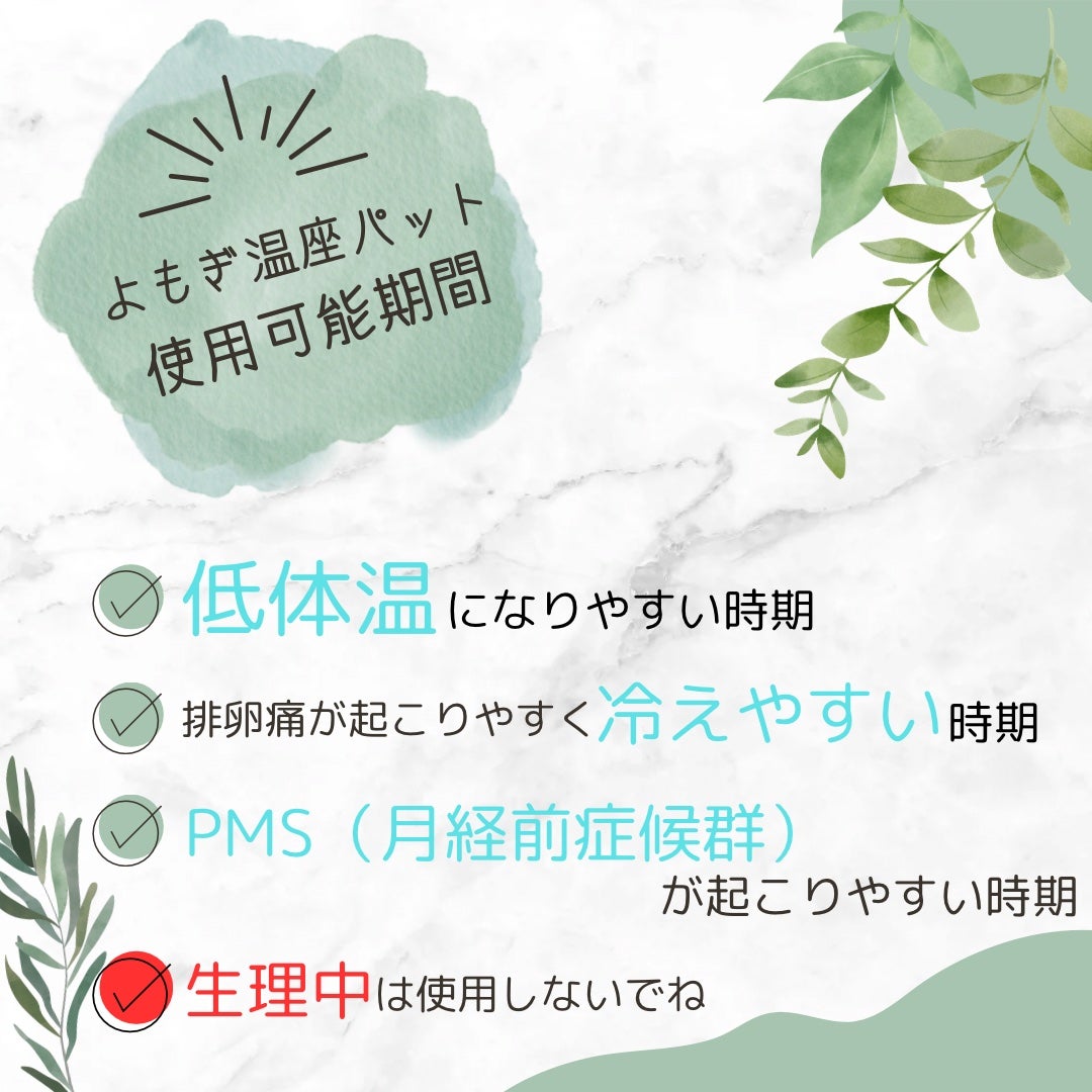 ウィズフェム よもぎ温座パット オーガニック 低温タイプ 6回分/グラフィコ/その他を使ったクチコミ(3枚目)