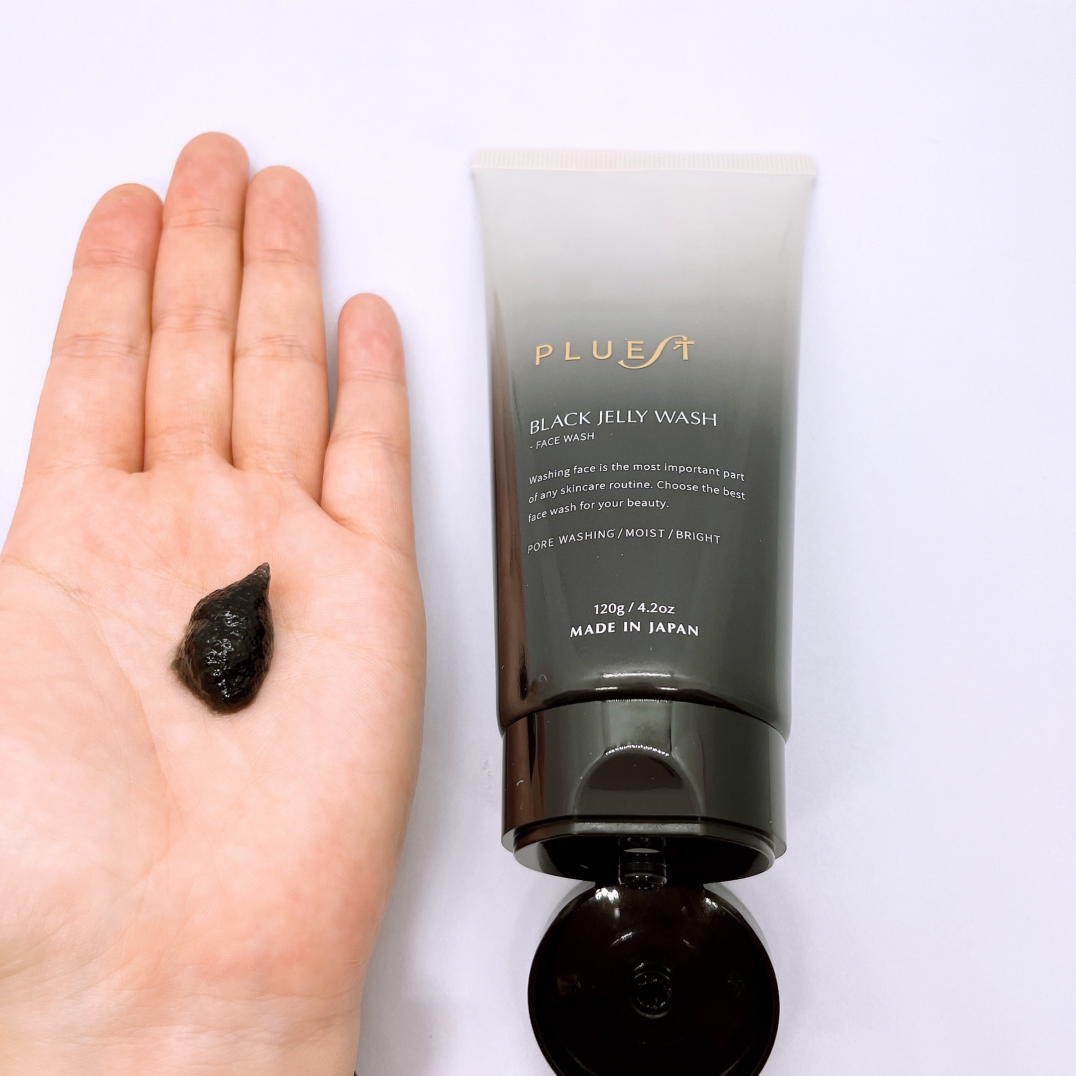 BLACK JELLY WASH（ブラックジェリーウォッシュ）/PLUEST/その他洗顔料を使ったクチコミ（3枚目）