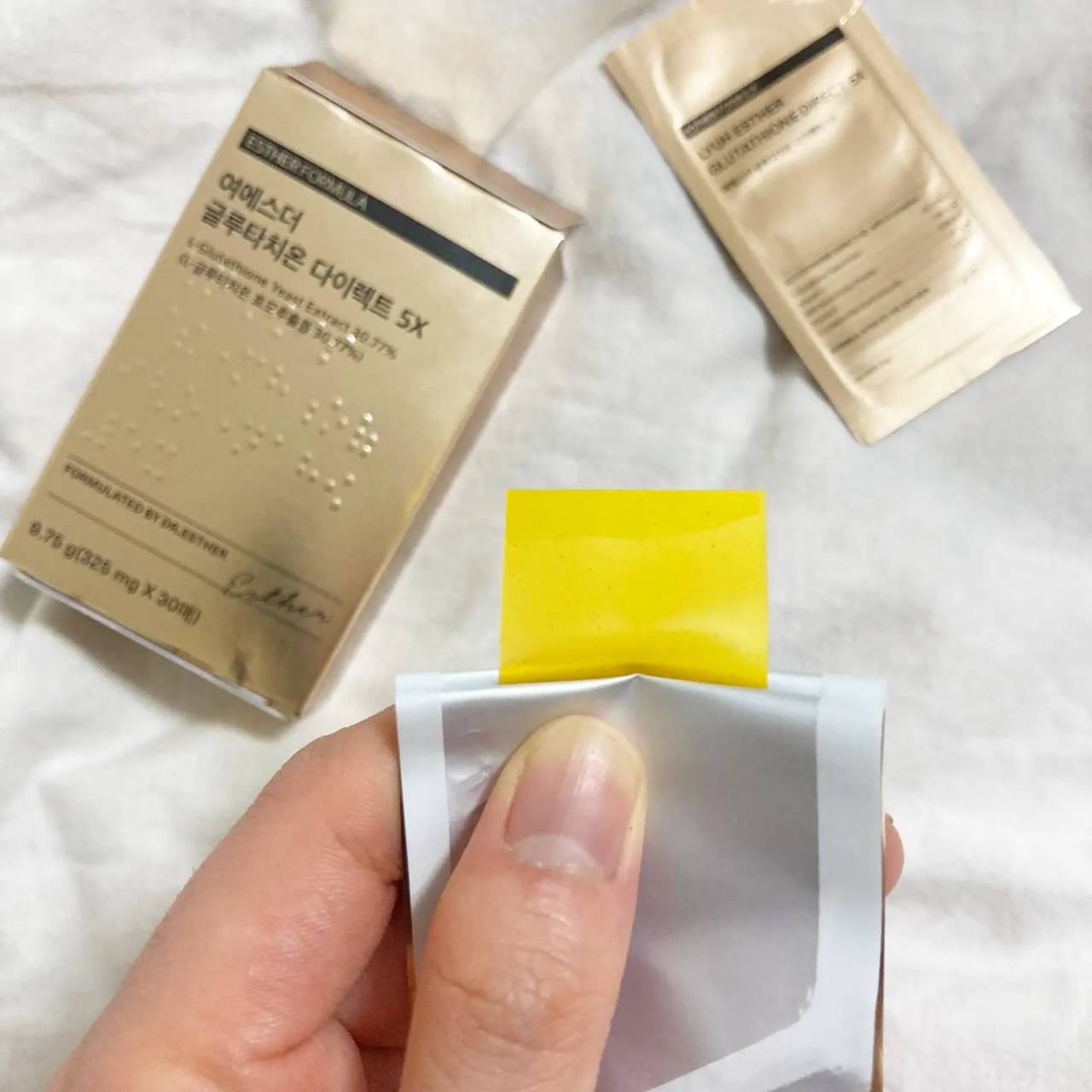 ヨエスターグルタチオンダイレクト５X/ESTHER FORMULA/美容サプリメントを使ったクチコミ（2枚目）