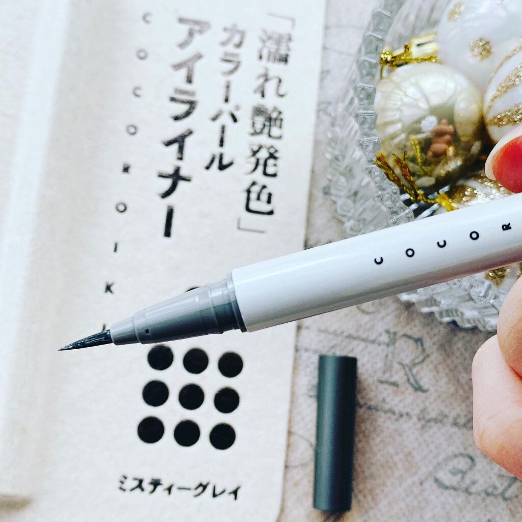 アイデザインライナー 01 ミスティーグレイ/COCOROIKI/リキッドアイライナーを使ったクチコミ（3枚目）