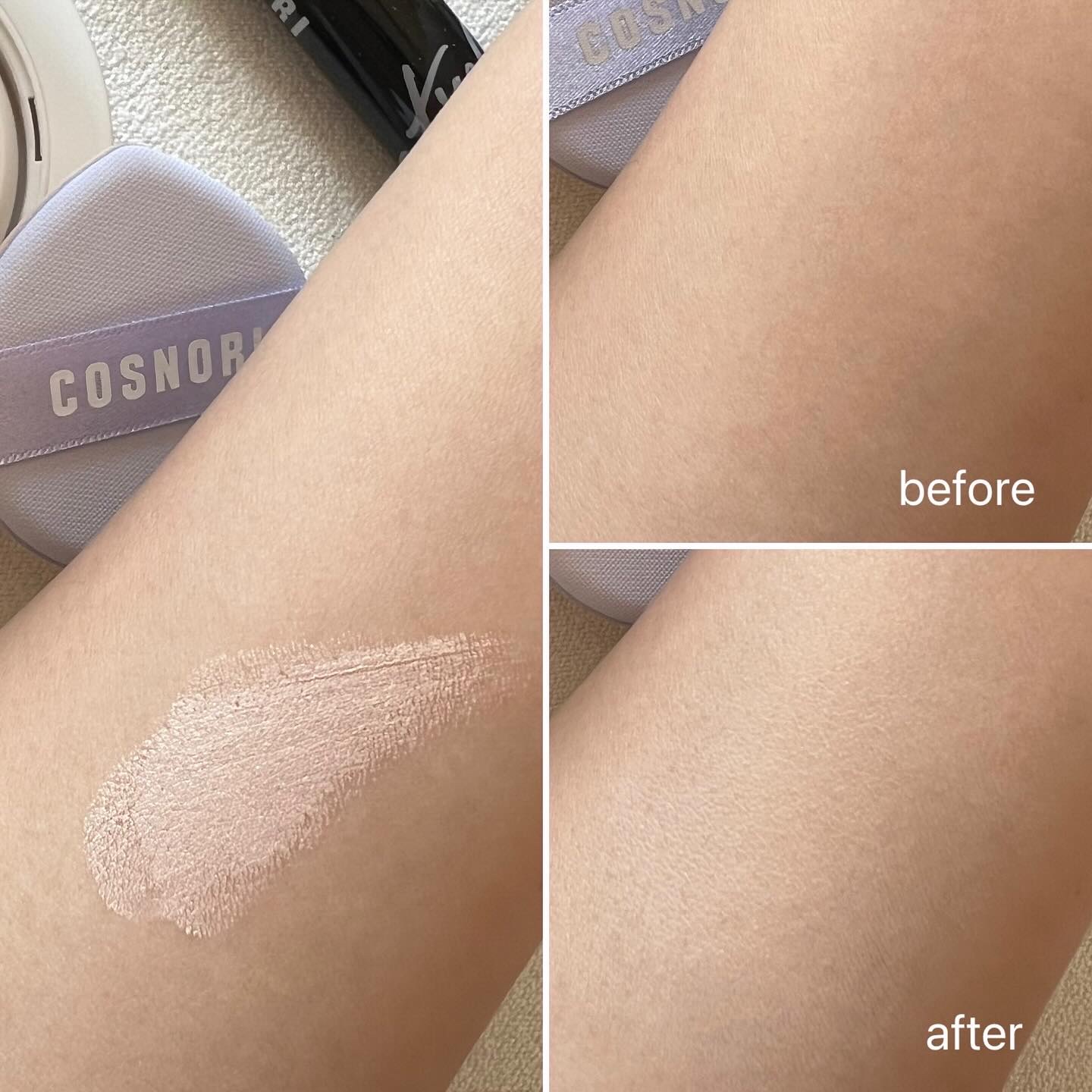 パンテノールバリアクッション/COSNORI/クッションファンデーションを使ったクチコミ（3枚目）