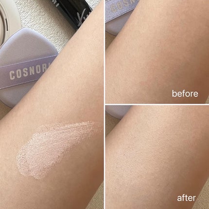 パンテノールバリアクッション/COSNORI/クッションファンデーションを使ったクチコミ(3枚目)