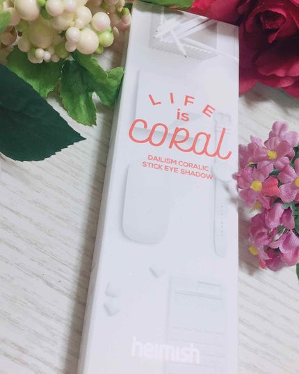 coralic stick eye shadow/heimish/スティックアイシャドウを使ったクチコミ(2枚目)