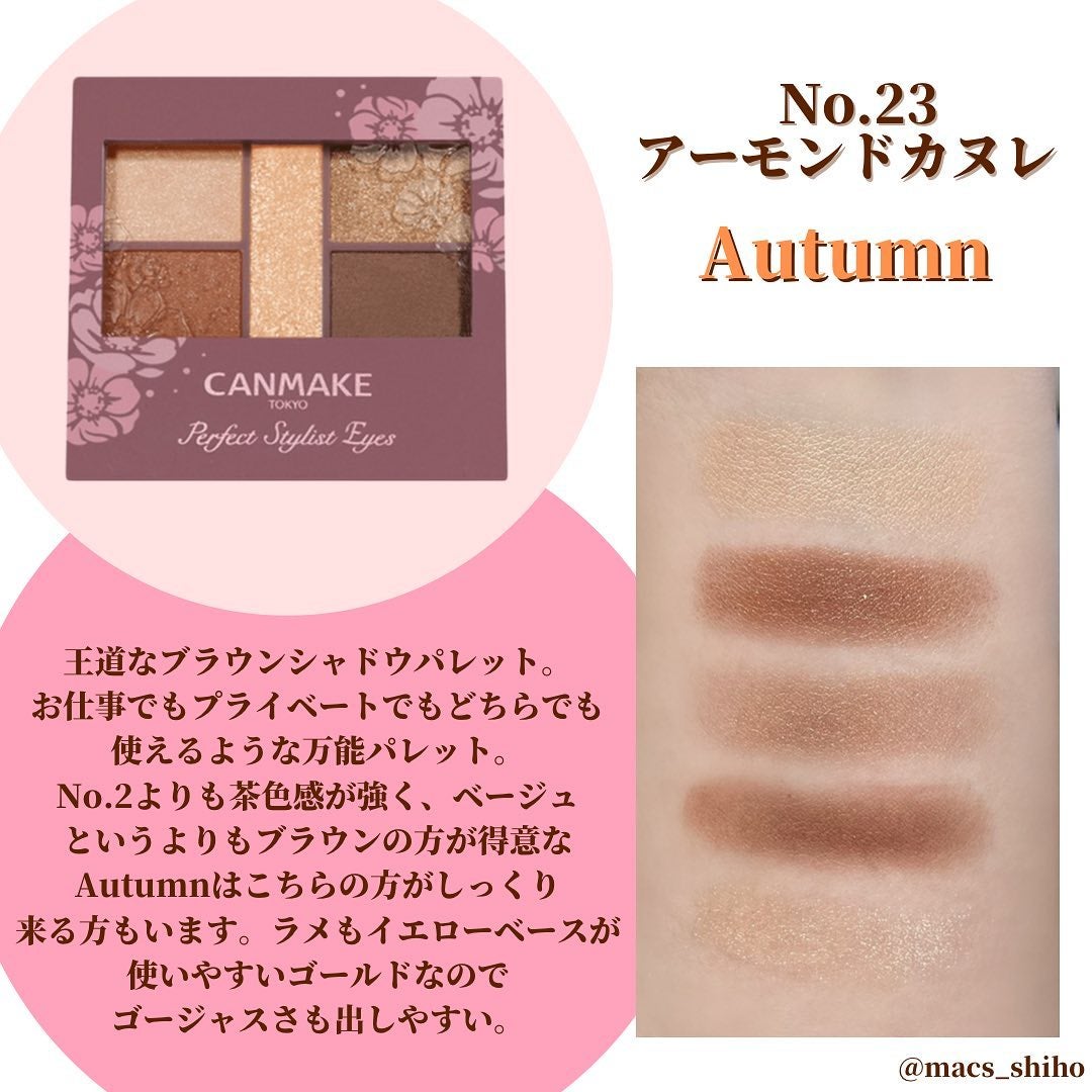 パーフェクトスタイリストアイズ/キャンメイク/アイシャドウパレットを使ったクチコミ(5枚目)
