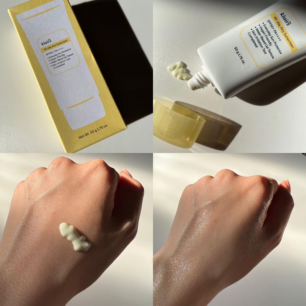 All-day エアリーサンスクリーン50g/Klairs/日焼け止めクリームを使ったクチコミ（2枚目）
