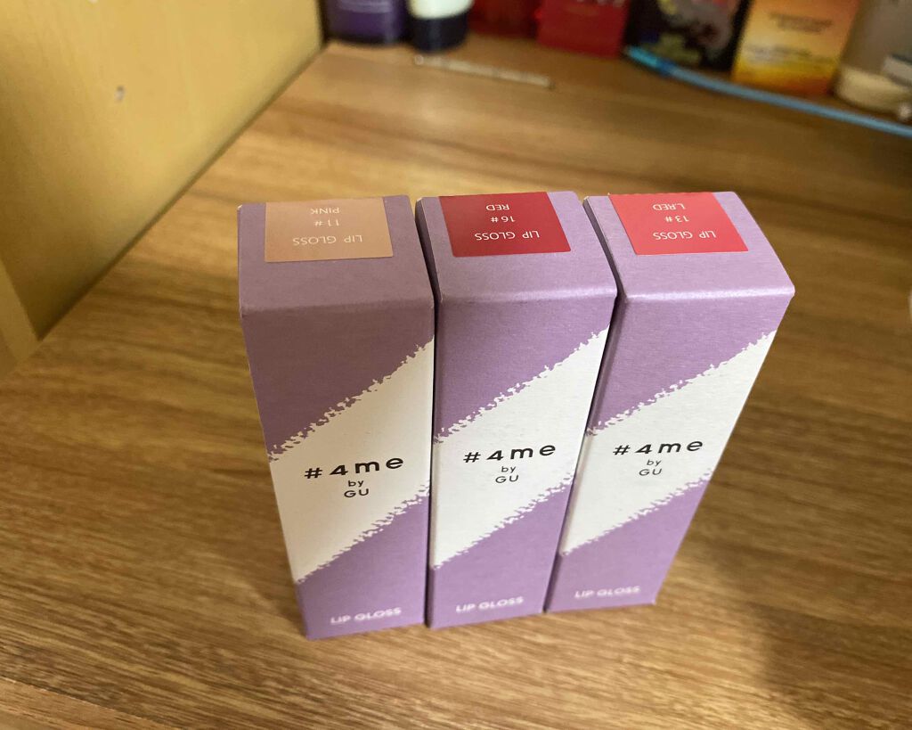 リップグロス 16# RED/#4me by GU/リップグロスを使ったクチコミ（2枚目）