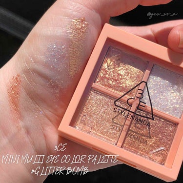 3CE MINI MULTI EYE COLOR PALETTE #GLITTER BOMB/3CE/アイシャドウパレットを使ったクチコミ（1枚目）